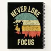 Grappige Fotograaf Camera Verliest Nooit Focus  Notitieboek (Achterkant)