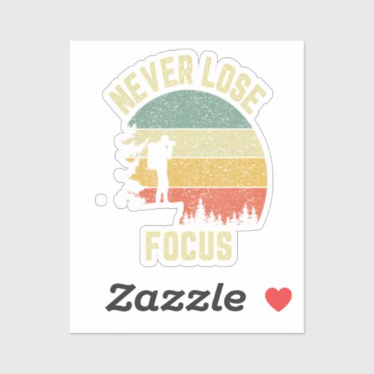 Grappige Fotograaf Camera Verliest Nooit Focus Sticker (Vel)