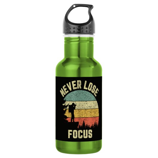 Grappige Fotograaf Camera Verliest Nooit Focus Waterfles (Voorkant)
