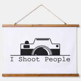 grappige fotograaf Ik schiet mensen neer Hangend Wandkleed