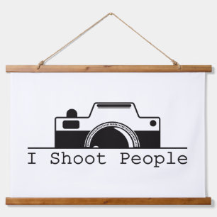 grappige fotograaf Ik schiet mensen neer Hangend Wandkleed