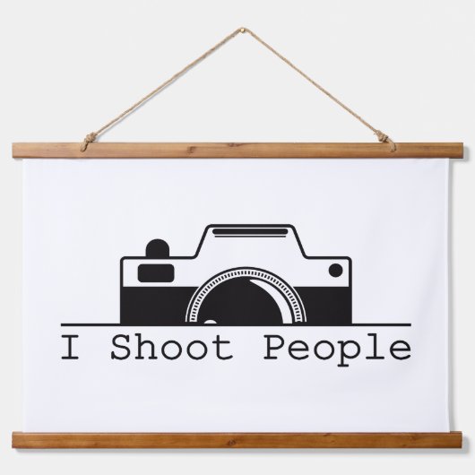 grappige fotograaf Ik schiet mensen neer Hangend Wandkleed (Voorkant)