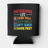 Grappige Fotograaf Life Checklist Blikjeskoeler (Voorkant)