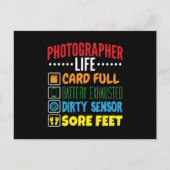 Grappige Fotograaf Life Checklist Briefkaart (Voorkant)
