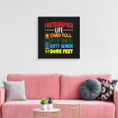 Grappige Fotograaf Life Checklist Canvas Afdruk (Insitu (Woonkamer))