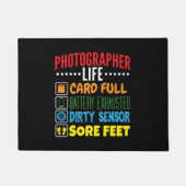 Grappige Fotograaf Life Checklist Deurmat (Voorkant)