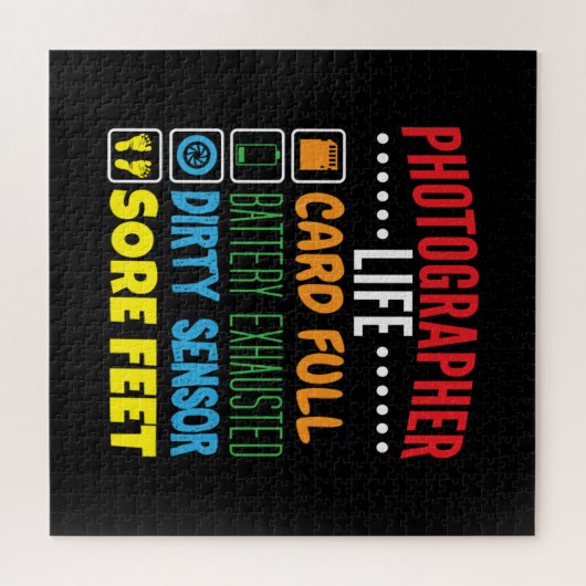 Grappige Fotograaf Life Checklist Legpuzzel (Horizontaal)