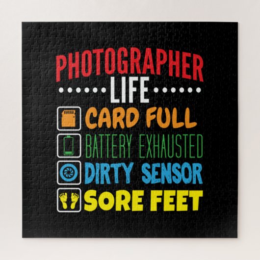 Grappige Fotograaf Life Checklist Legpuzzel (Verticaal)