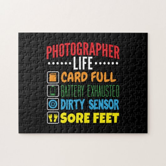 Grappige Fotograaf Life Checklist Legpuzzel (Horizontaal)