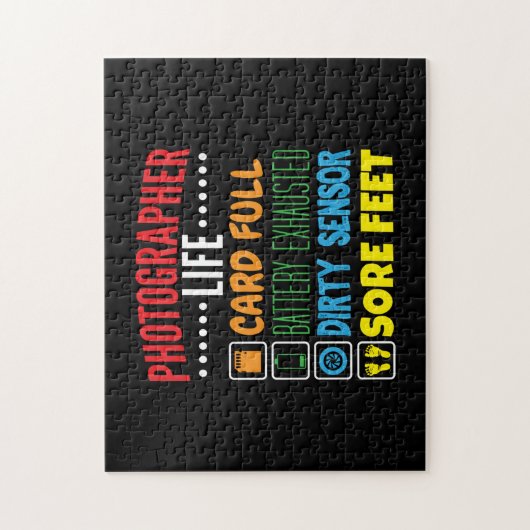 Grappige Fotograaf Life Checklist Legpuzzel (Verticaal)