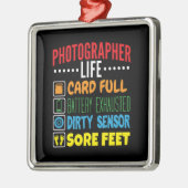 Grappige Fotograaf Life Checklist Metalen Ornament (Links)