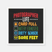 Grappige Fotograaf Life Checklist Servet (Voorkant)