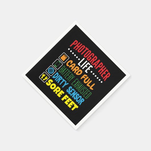 Grappige Fotograaf Life Checklist Servet (Hoek)