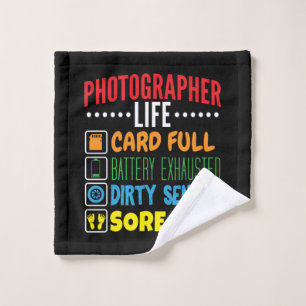 Grappige Fotograaf Life Checklist Washandje