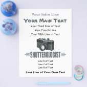 Grappige fotografie SLUITEROLOGE Fotograaf Flyer (Enkel)