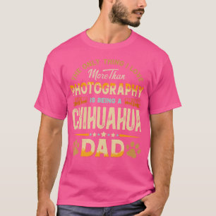 Grappige fotografie Vaderdag - Chihuahua vader hon T-shirt