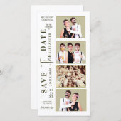 Grappige Fotohokje Strip Snor Couples  Save The Date (Voorkant / Achterkant)