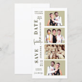 Grappige Fotohokje Strip Snor Steltjes Save The Date (Voorkant / Achterkant)