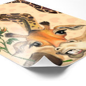 Grappige fotoprint met romantische Giraffe Foto Afdruk (Hoek)