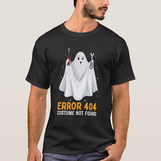 Grappige Fout 404 Kostuum niet gevonden Gemakkelij T-shirt (Voorkant)