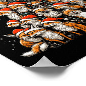 Grappige Fox Kerstboom Vossen Xmas Fox Lover Kinde Poster (Hoek)