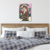 Grappige Fox Mad Hatter Alice in Wonderland Art Canvas Afdruk (Insitu (Slaapkamer))