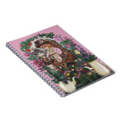 Grappige Fox Mad Hatter Alice in Wonderland Art Notitieboek (Rechterzijde)