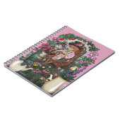 Grappige Fox Mad Hatter Alice in Wonderland Art Notitieboek (Linkerzijde)