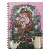 Grappige Fox Mad Hatter Alice in Wonderland Art Notitieboek (Voorkant)
