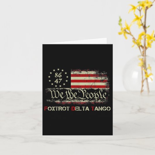 Grappige Foxdraaft Delta Tangos Wij de mensen ons  Kaart (Gele Bloem)