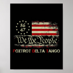 Grappige Foxdraaft Delta Tangos Wij de mensen ons Poster