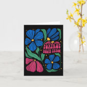 Grappige Foxdraaft Deltas Tangos Flower Boho Kaart (Gele Bloem)