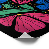 Grappige Foxdraaft Deltas Tangos Flower Boho Poster (Hoek)