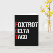 Grappige Foxtrot Delta Taco11 Kaart (Gele Bloem)