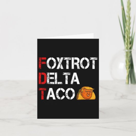 Grappige Foxtrot Delta Taco13 Kaart (Voorkant)