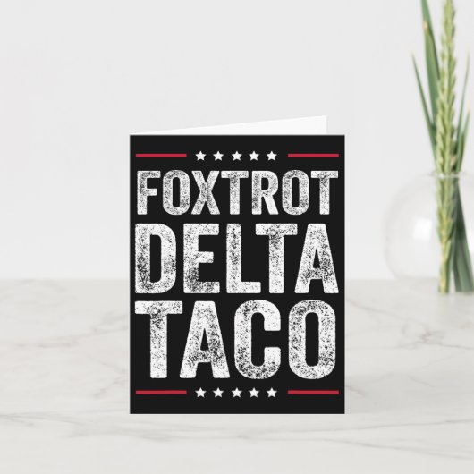 Grappige Foxtrot Delta Taco2 Kaart (Voorkant)
