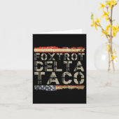 Grappige Foxtrot Delta Taco3 Kaart (Gele Bloem)