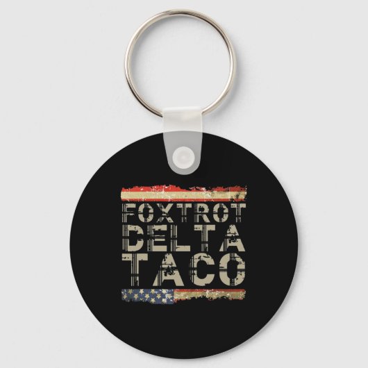 Grappige Foxtrot Delta Taco3 Sleutelhanger (Voorkant)