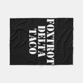 Grappige Foxtrot Delta Taco7 Fleece Deken (Voorkant (Horizontaal))