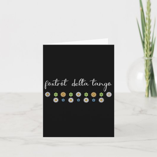 Grappige Foxtrot Tango Delta, Groovy Retro Quote, Kaart (Voorkant)