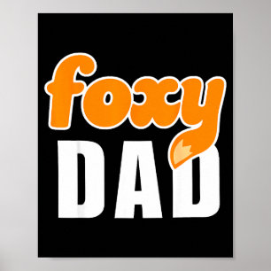 Grappige Foxy Vader Retro Vintage Vader Cartoon On Poster