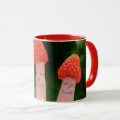 Grappige frambozenvingers mok (Voorkant rechts)