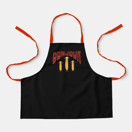 Grappige franchise stokbrood schort (Voorkant)
