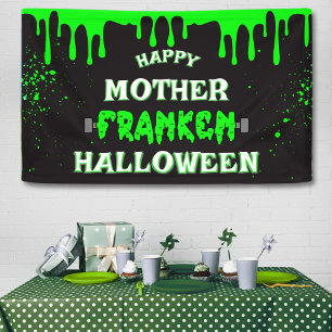 Grappige Frankenstein Gelukkige Moeder Franken Hal Spandoek