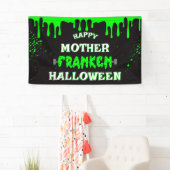 Grappige Frankenstein Gelukkige Moeder Franken Hal Spandoek (Insitu)