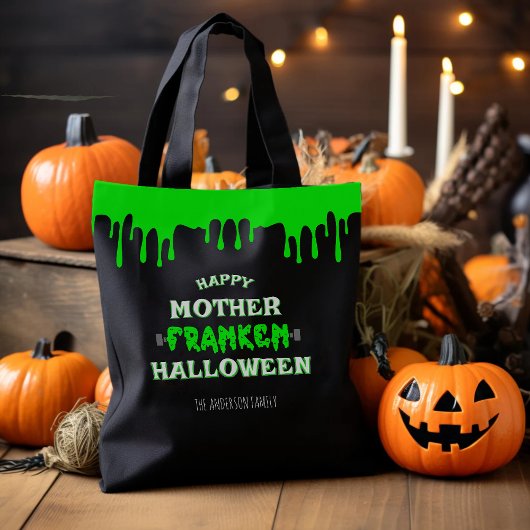 Grappige Frankenstein Gelukkige Moeder Franken Hal Tote Bag