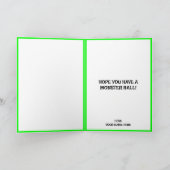 Grappige Frankenstein Halloween Gelukkige Verjaard Bedankkaart (Binnen)