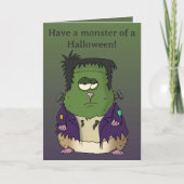 Grappige Frankenstein Hamster Halloween Groet Kaart (Voorkant)