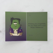 Grappige Frankenstein Hamster Halloween Groet Kaart (Binnen)