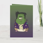 Grappige Frankenstein Hamster Halloween Groet Kaart (Achterkant)